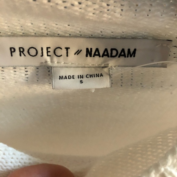 $395 !!! NAADAM Women Volta Ruffle Mock Neck Cable White Pullover Size S! 🤩 ST - Picture 14 of 14